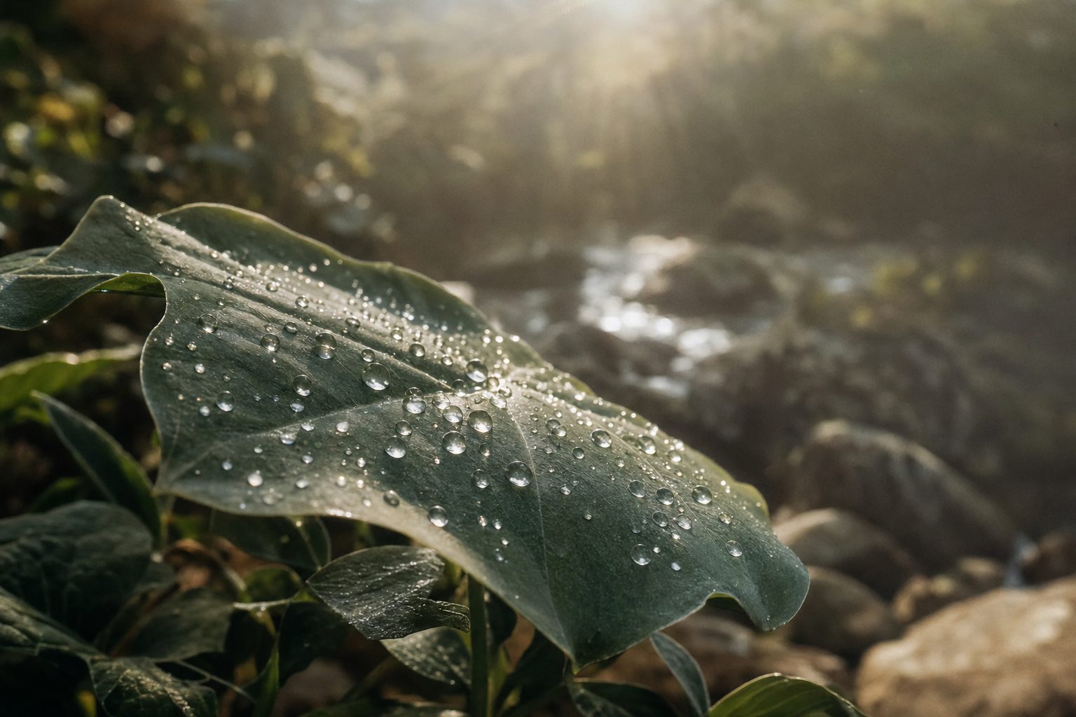 Dew on a leaf
